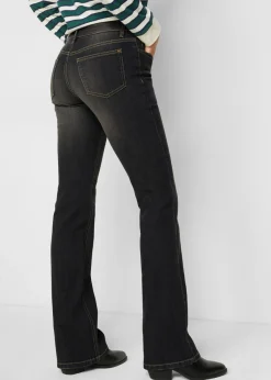 Vaqueros elásticos con corte bootcut y talle medio
