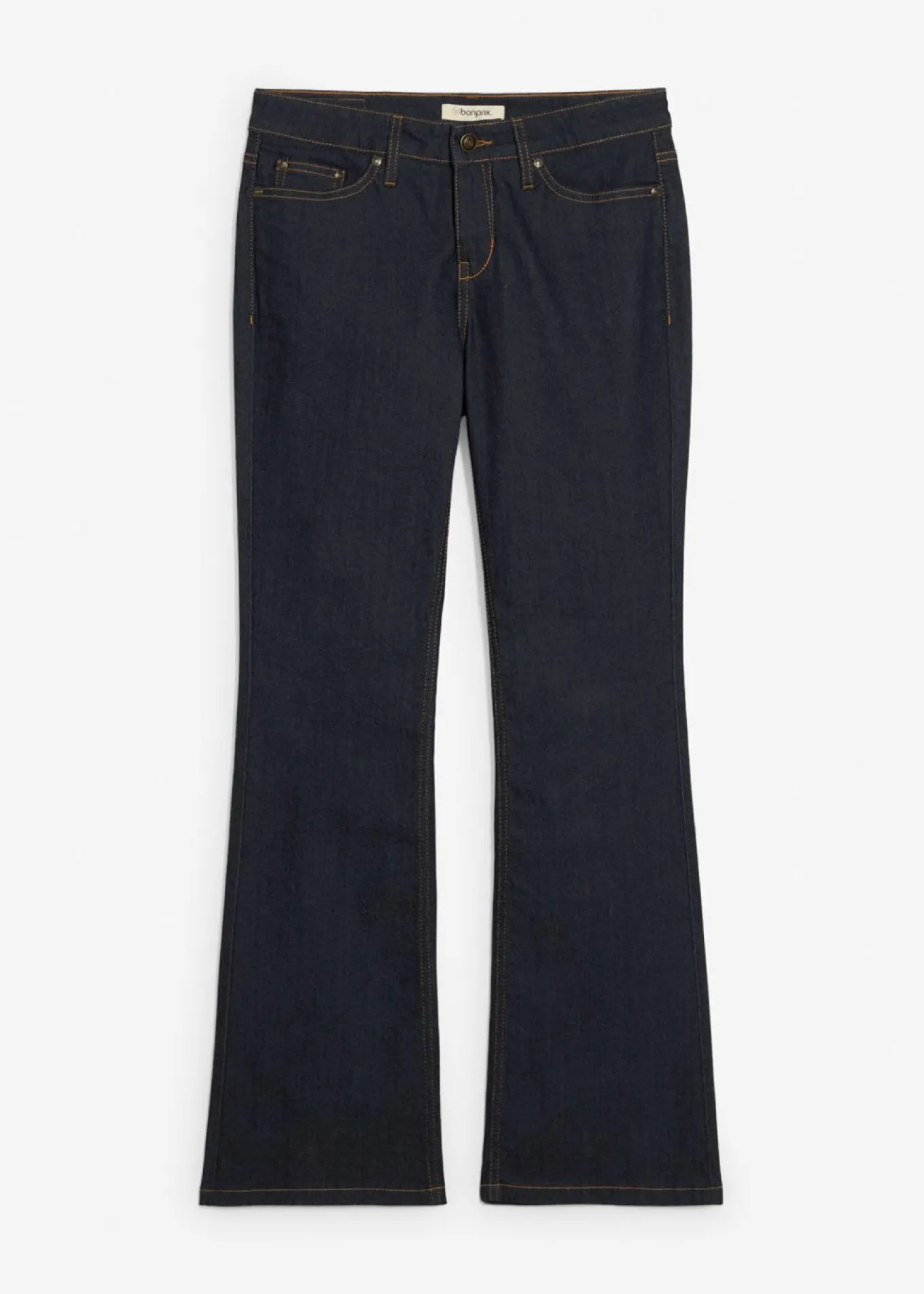 Vaqueros elásticos con corte bootcut y talle medio