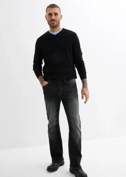 Vaqueros elásticos con corte clásico, cinturilla elástica y diseño bootcut