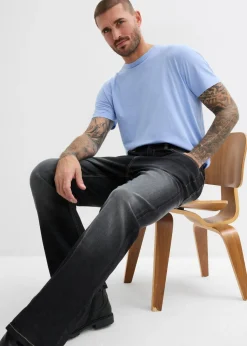 Vaqueros elásticos con corte clásico, cinturilla elástica y diseño bootcut