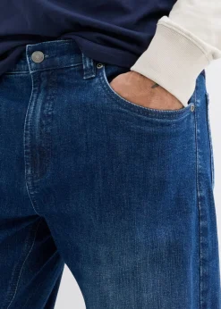 Vaqueros elásticos de algodón orgánico con corte recto e informal