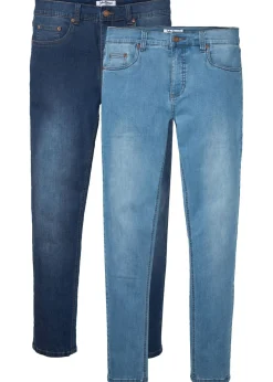 Vaqueros elásticos de corte slim y tapered (2 unidades)