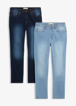 Vaqueros elásticos ligeros regular fit, straight (2 unidades)