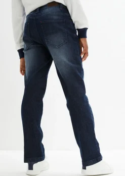 Vaqueros elásticos loose fit, con cintura ajustable, straight