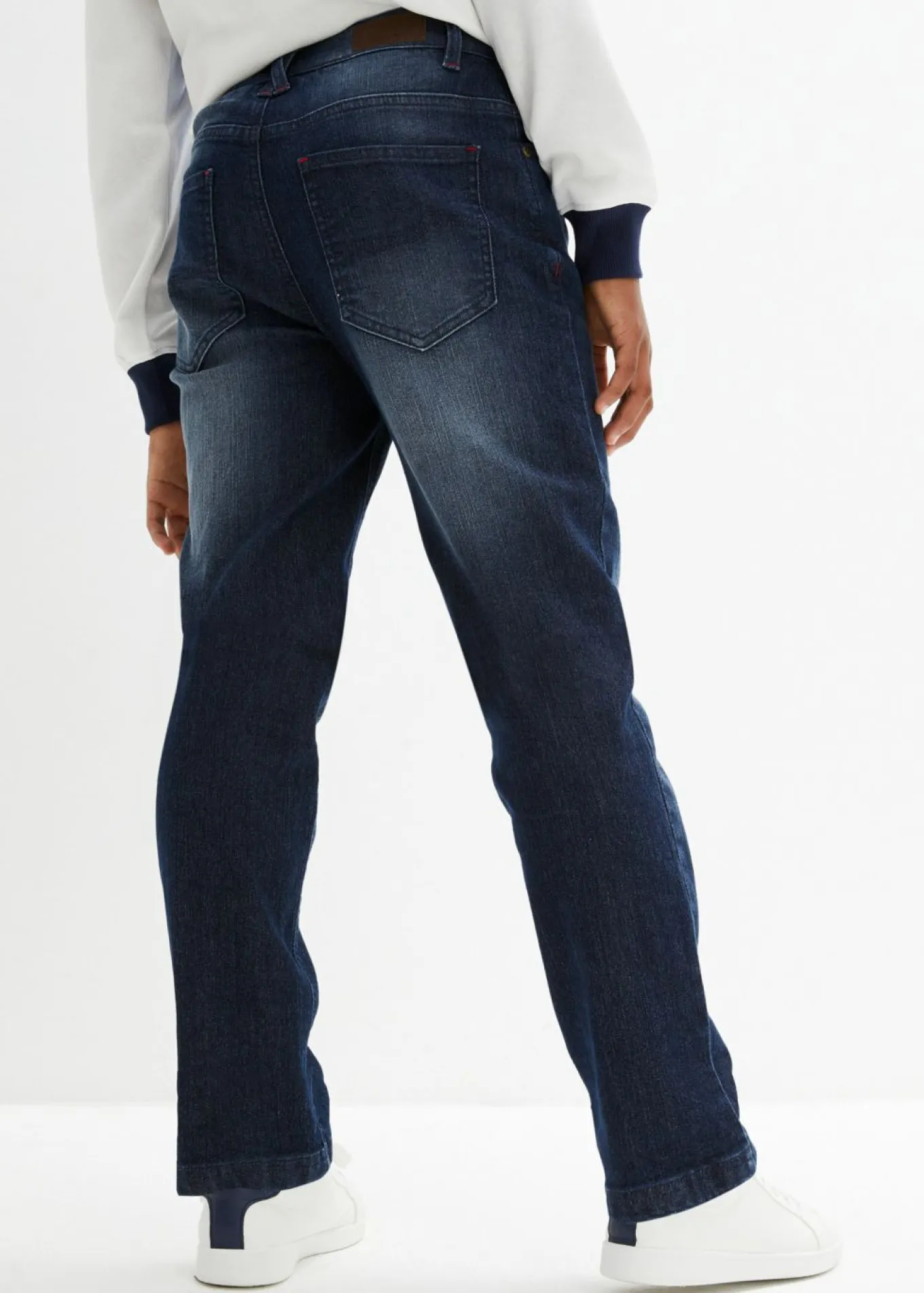 Vaqueros elásticos loose fit, con cintura ajustable, straight