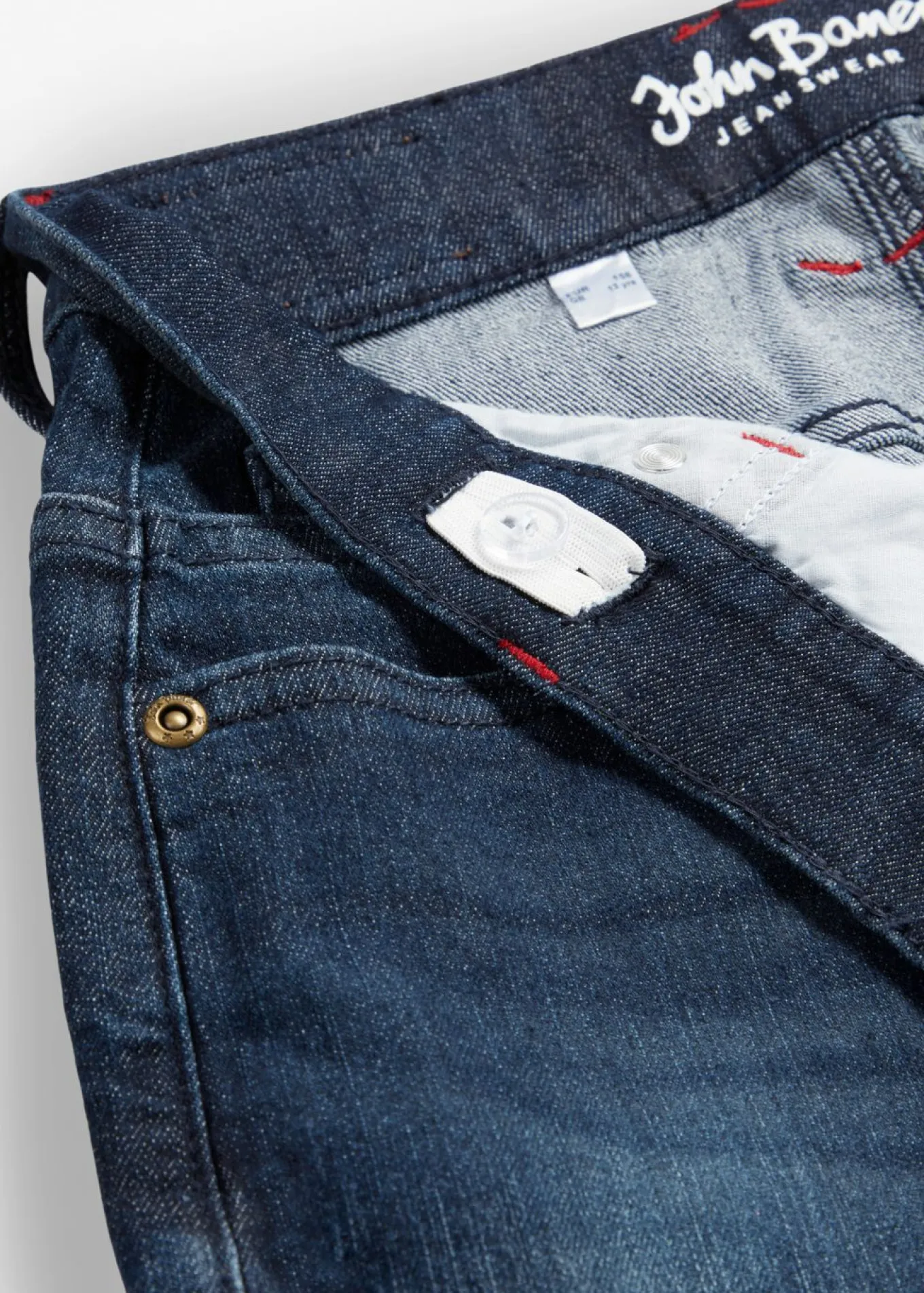 Vaqueros elásticos loose fit, con cintura ajustable, straight