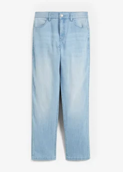 Vaqueros elásticos loose fit, con cintura ajustable, straight