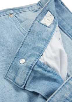 Vaqueros elásticos loose fit, con cintura ajustable, straight