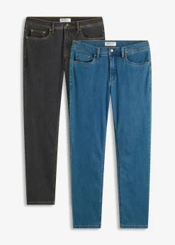 Vaqueros elásticos, regular fit, straight (2 unidades)