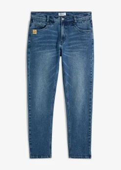 Vaqueros elásticos, regular fit, de denim denso de alta calidad, straight