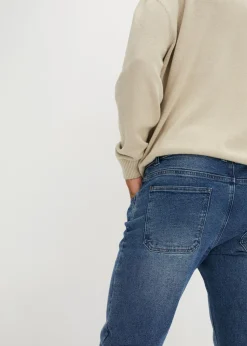 Vaqueros elásticos, regular fit, de denim denso de alta calidad, straight
