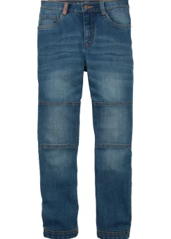 Vaqueros elásticos, regular fit, con rodillera reforzada, straight