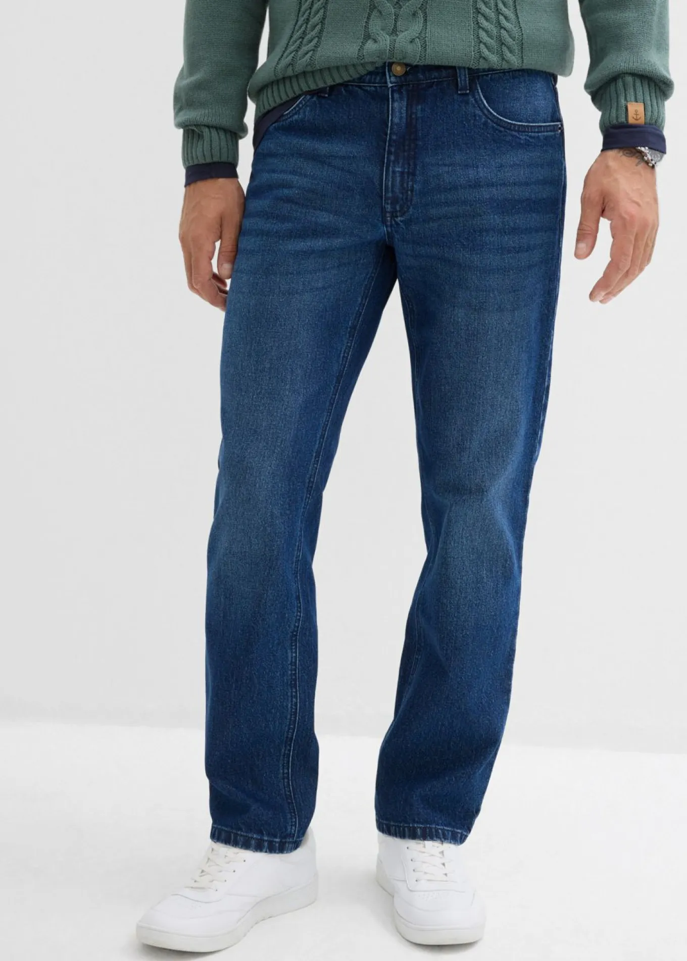 Vaqueros elásticos, relaxed fit, straight