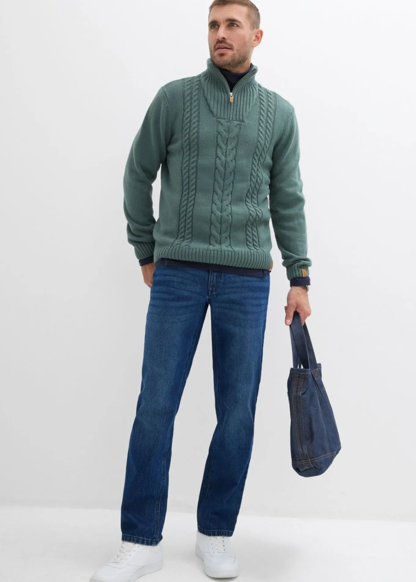 Vaqueros elásticos, relaxed fit, straight