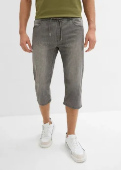 Vaqueros elásticos sin cierre, ligeros, regular fit, sin cierre y largo 3/4, straight (2 unidades)