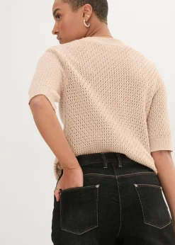 Vaqueros elásticos tipo boyfriend, mid waist