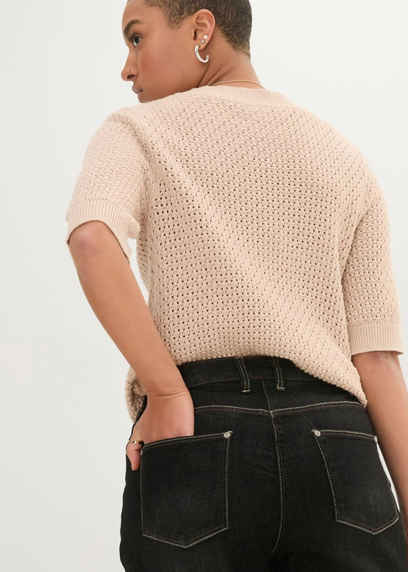 Vaqueros elásticos tipo boyfriend, mid waist