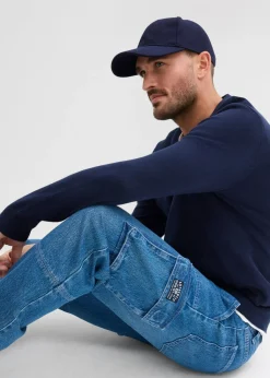 Vaqueros elásticos tipo cargo con corte recto y estilo informal