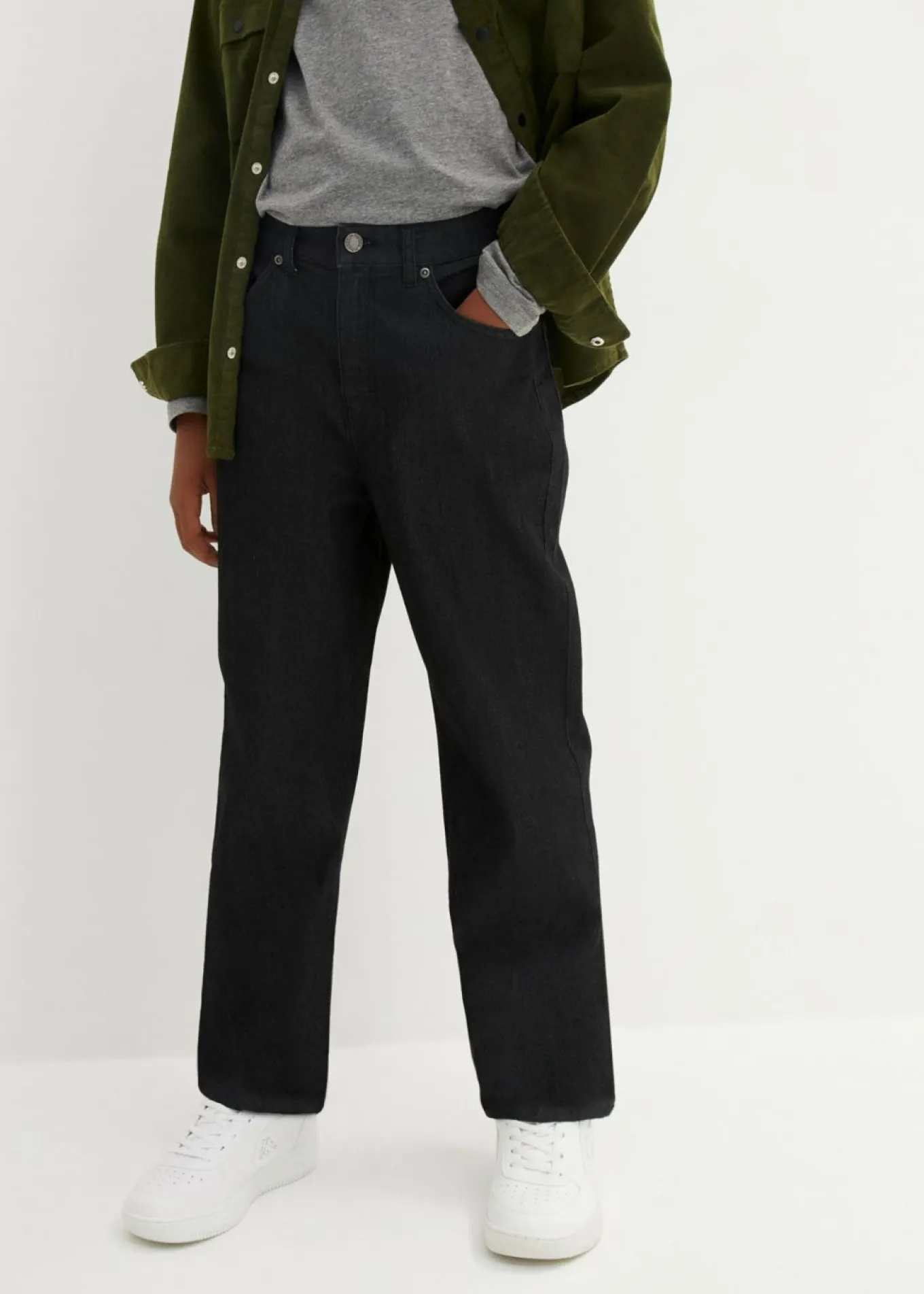 Vaqueros extra loose fit, con cintura ajustable, straight