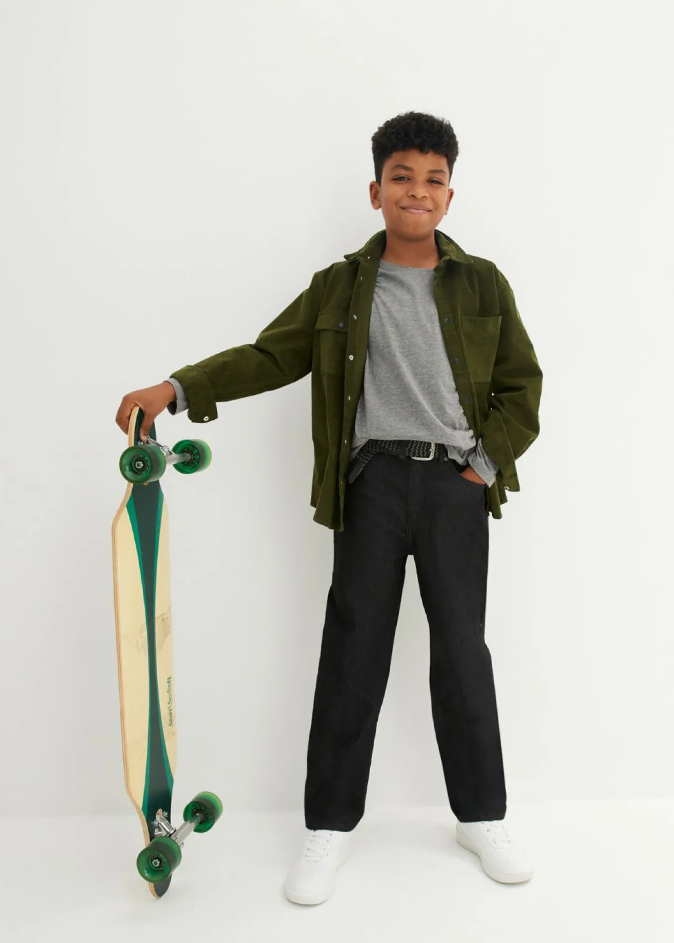 Vaqueros extra loose fit, con cintura ajustable, straight
