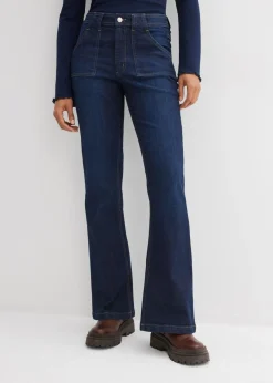 Vaqueros flared, high waist de algodón orgánico