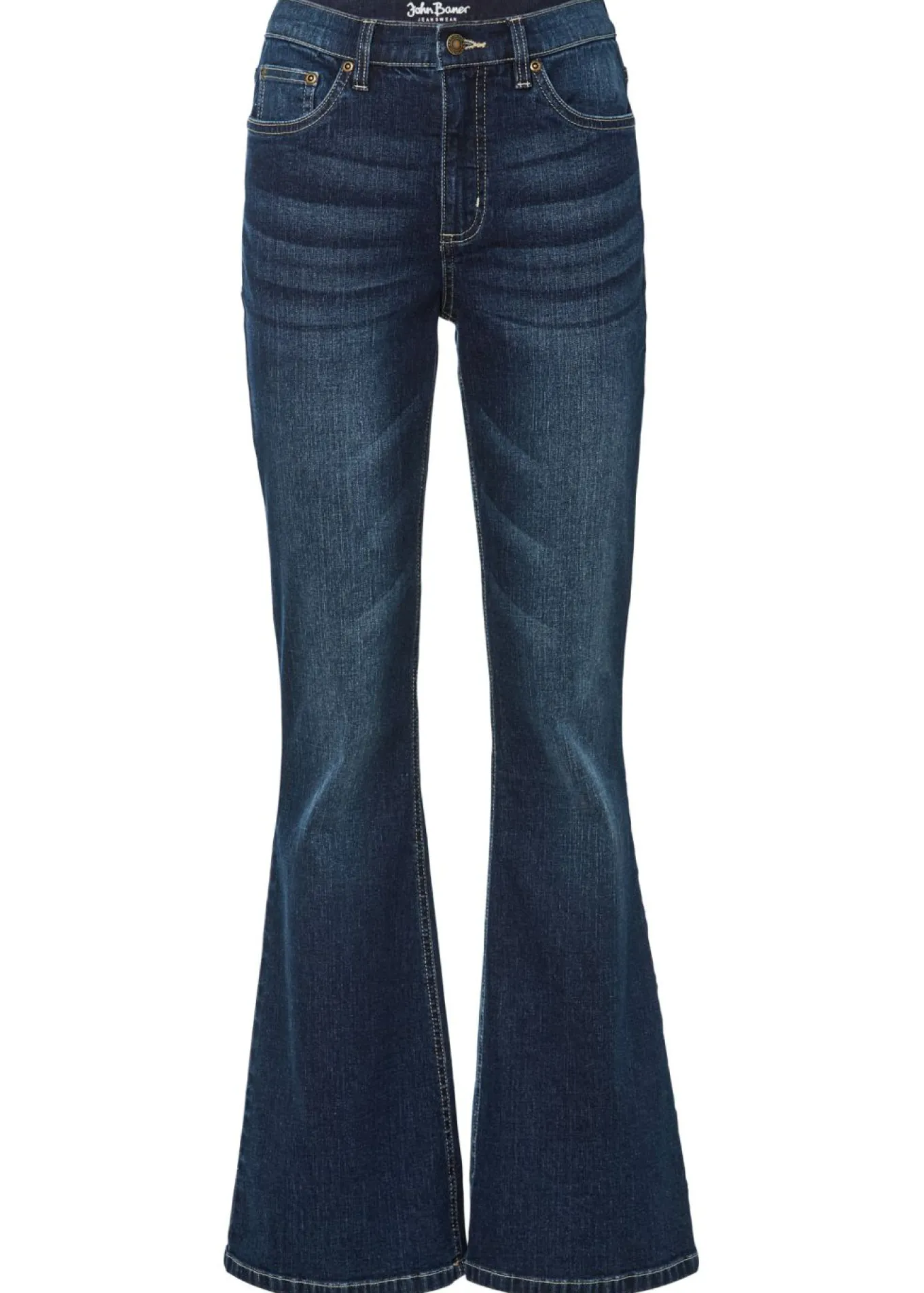 Vaqueros flared high waist