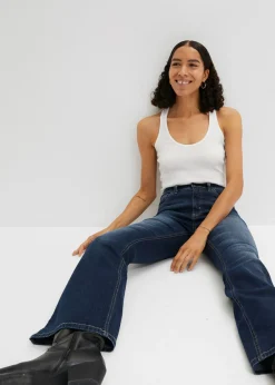 Vaqueros flared high waist