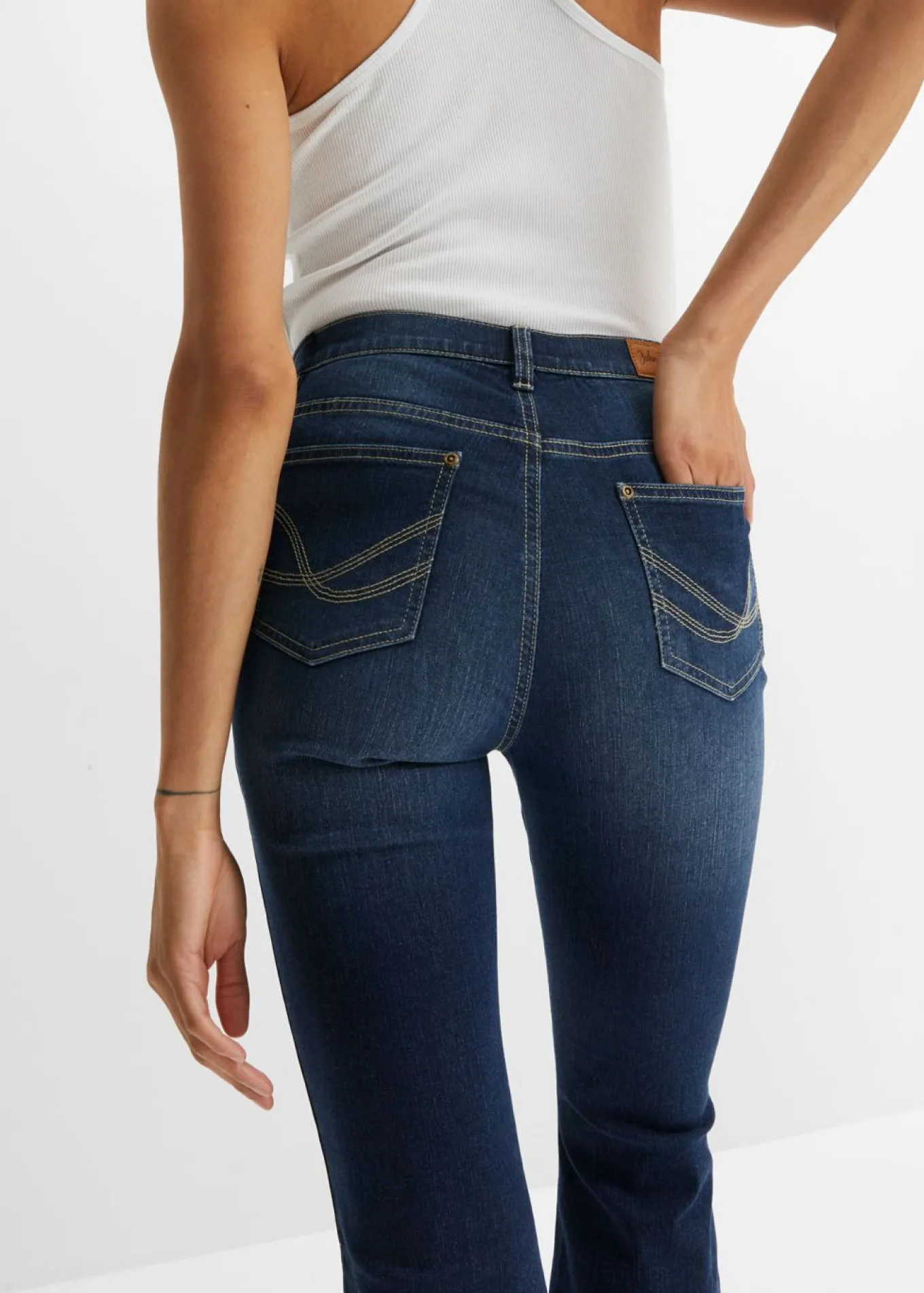 Vaqueros flared high waist