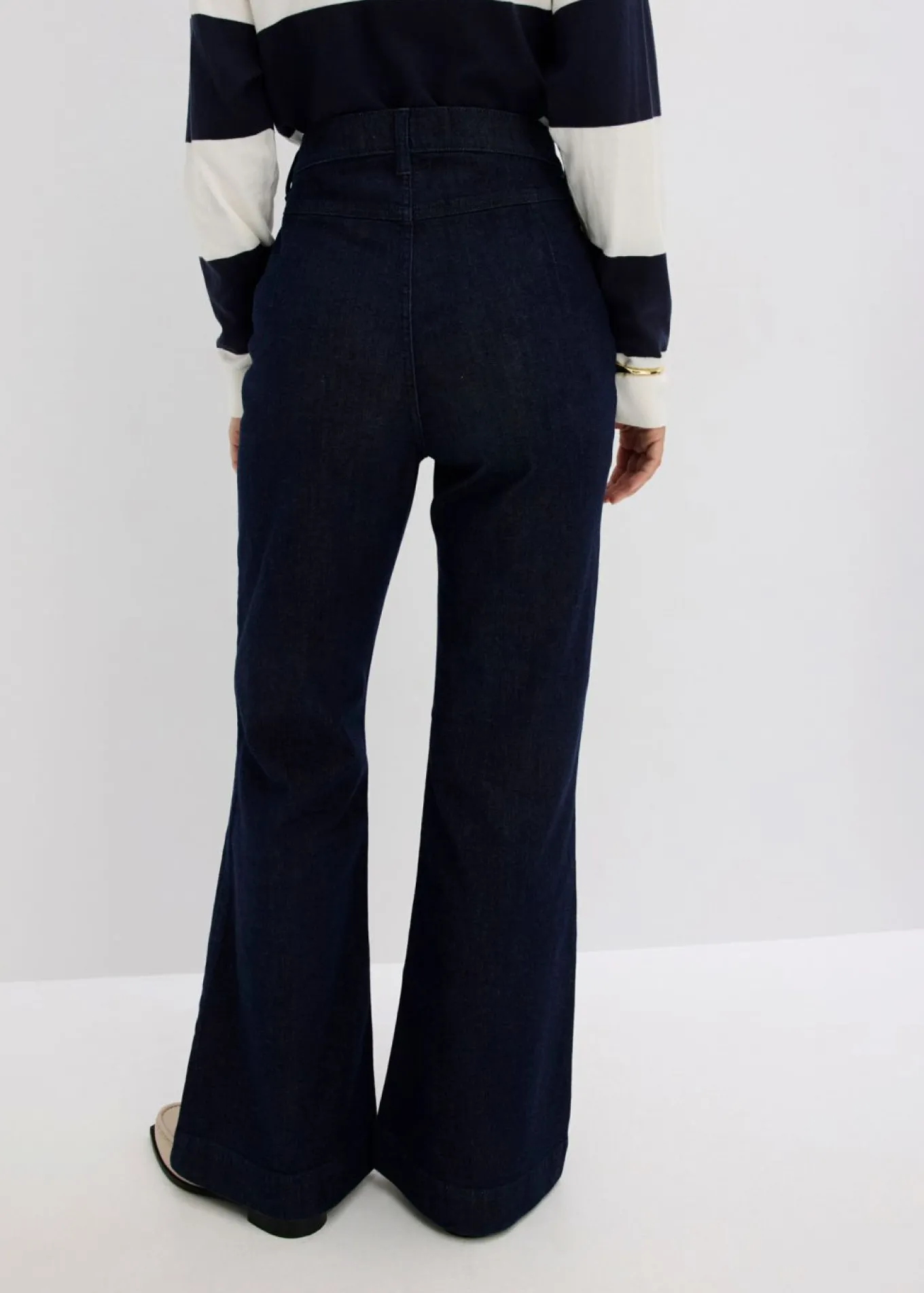 Vaqueros flared, high waist