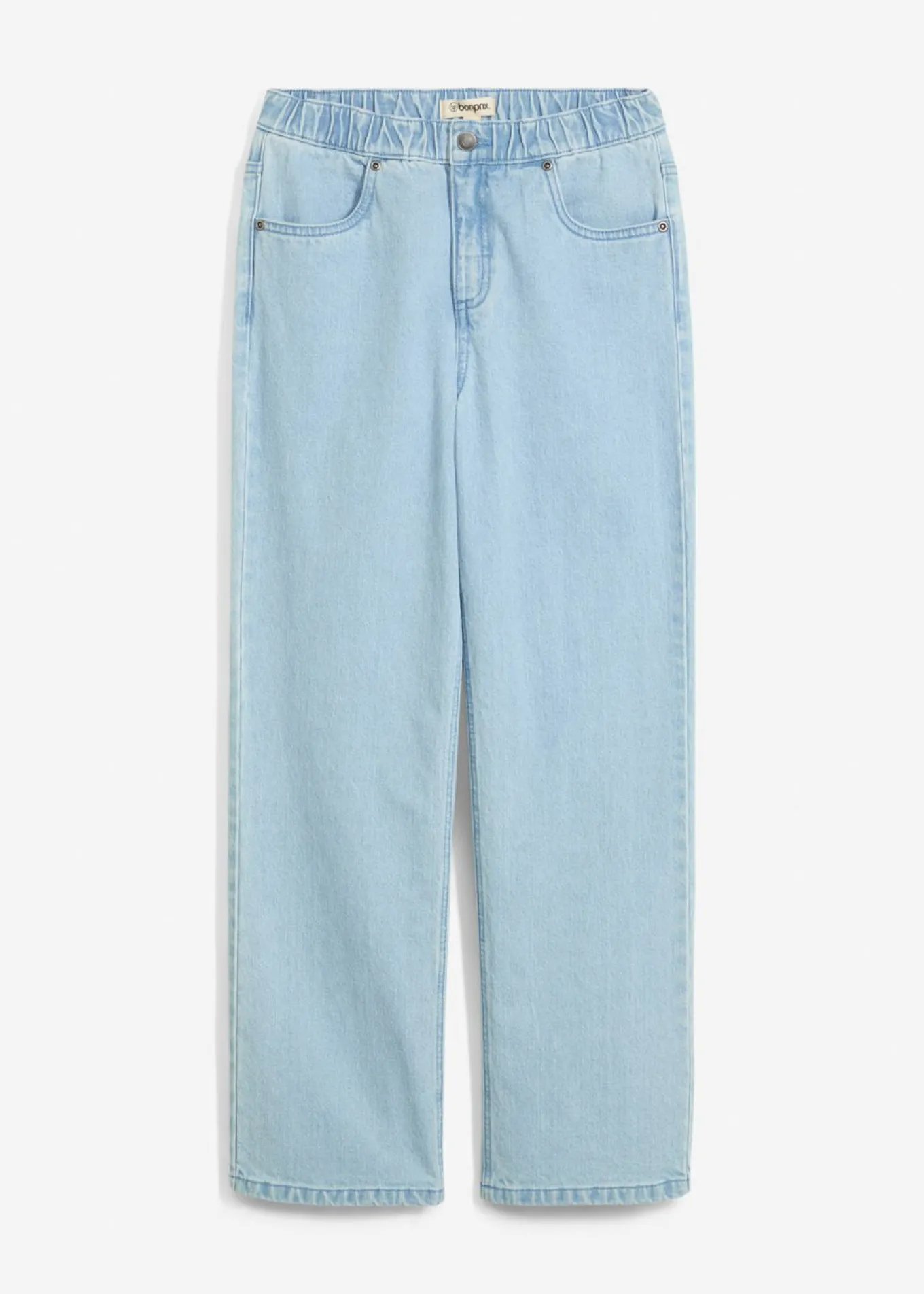 Vaqueros loose fit, sin cierre, con cintura cómoda, straight