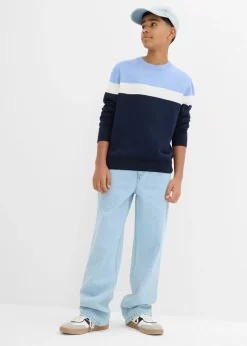 Vaqueros loose fit, sin cierre, con cintura cómoda, straight