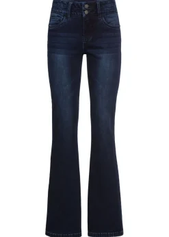 Vaqueros moldeadores y suaves con corte bootcut y talle alto