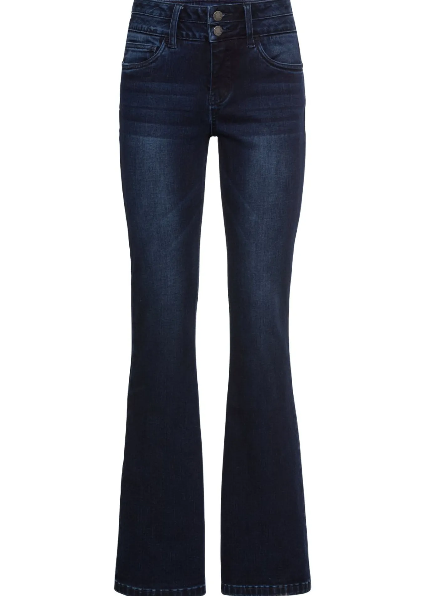 Vaqueros moldeadores y suaves con corte bootcut y talle alto