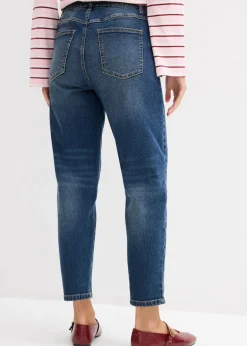 Vaqueros mom, high waist, cropped