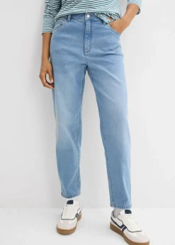 Vaqueros mom, high waist, cropped