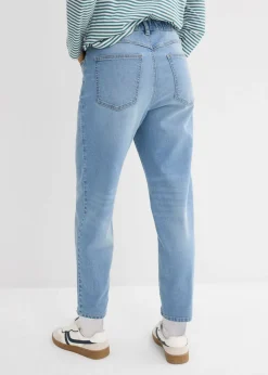 Vaqueros mom, high waist, cropped