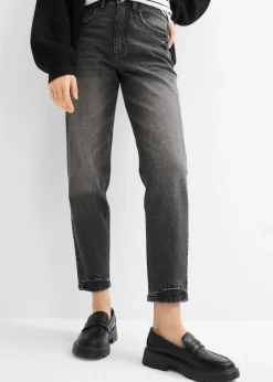 Vaqueros mom, high waist, low stretch, cropped