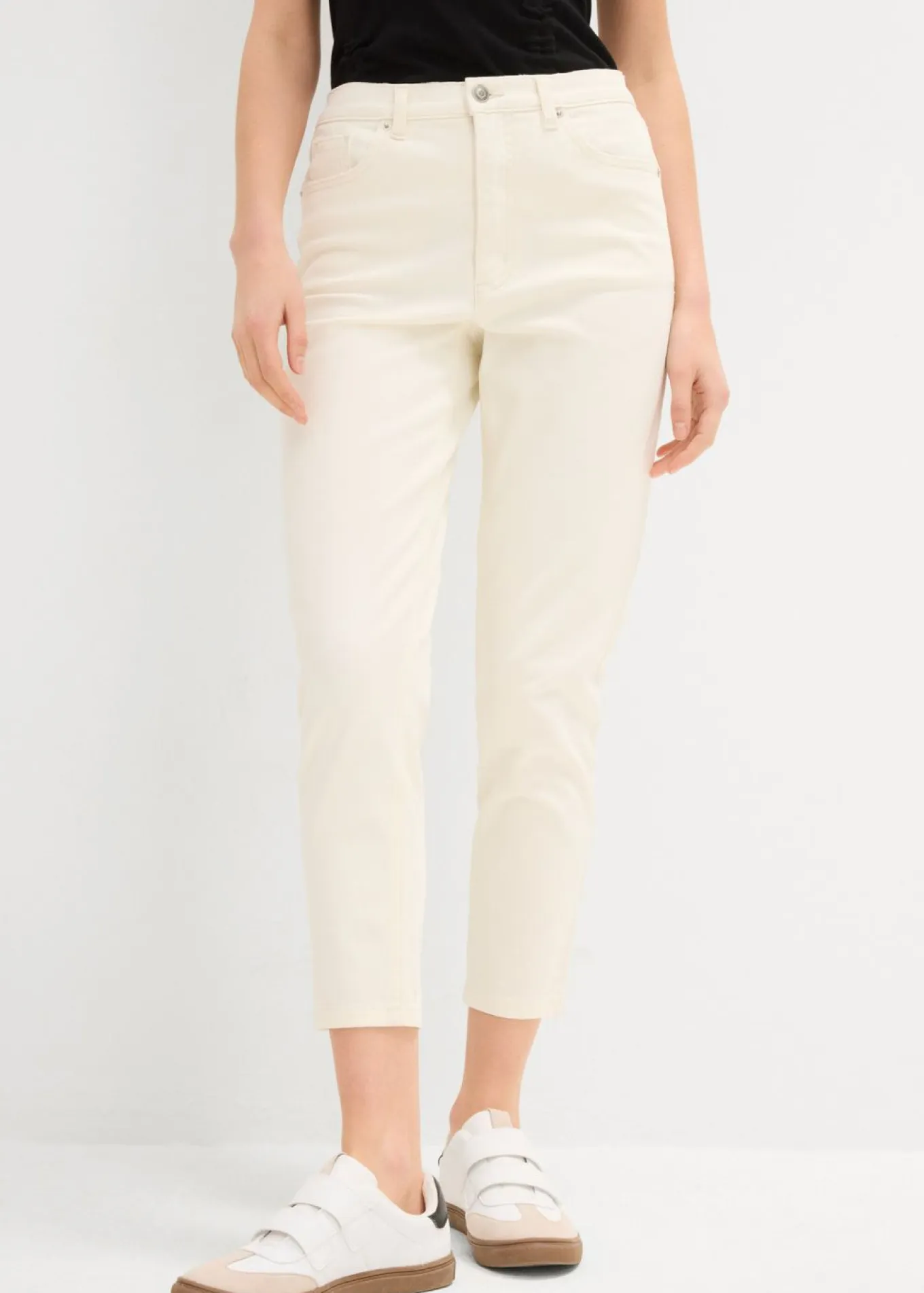 Vaqueros mom, high waist, low stretch, cropped