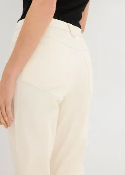 Vaqueros mom, high waist, low stretch, cropped