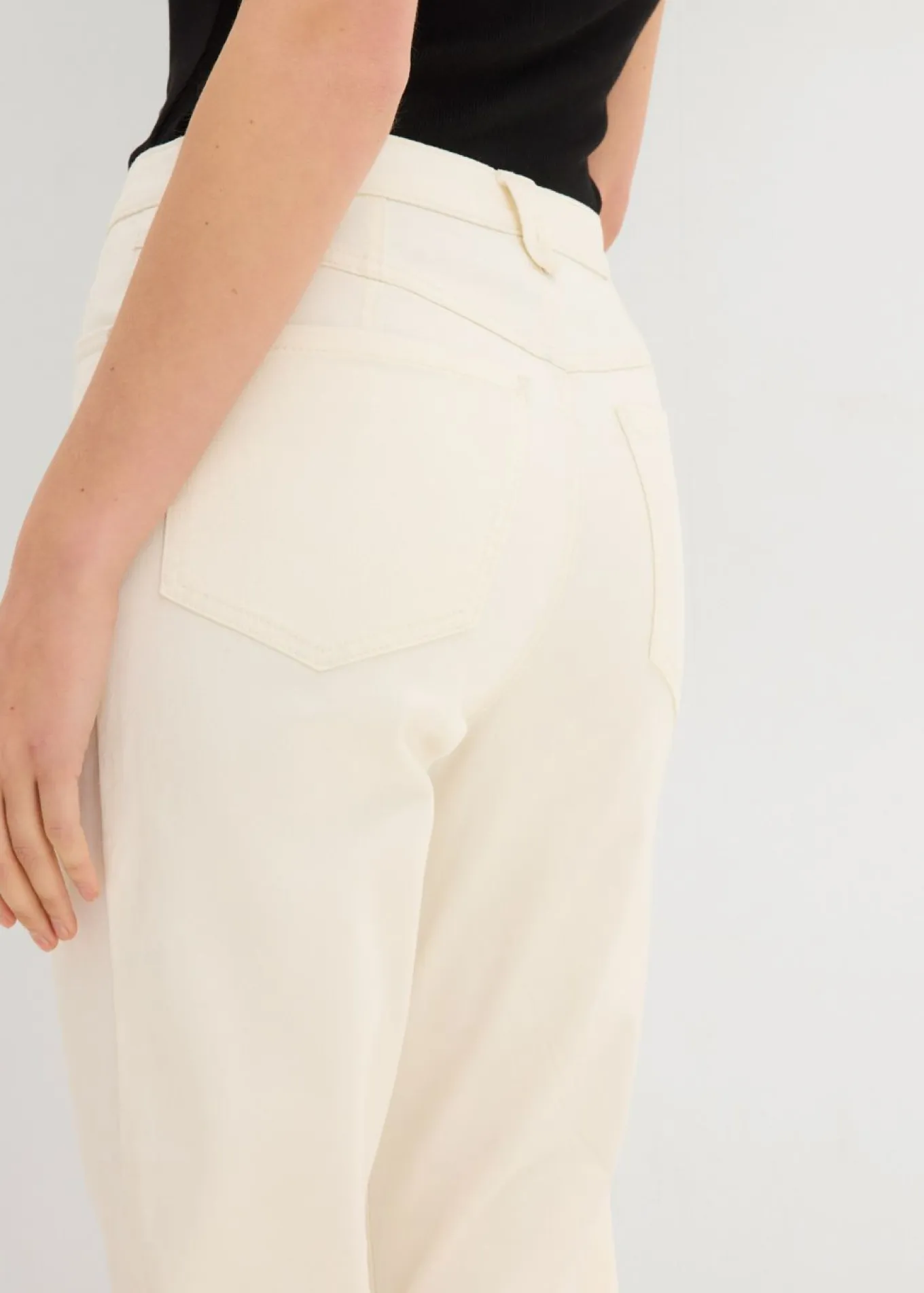 Vaqueros mom, high waist, low stretch, cropped