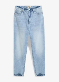 Vaqueros mom, high waist, low stretch, cropped