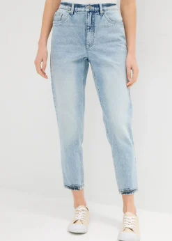 Vaqueros mom, high waist, low stretch, cropped