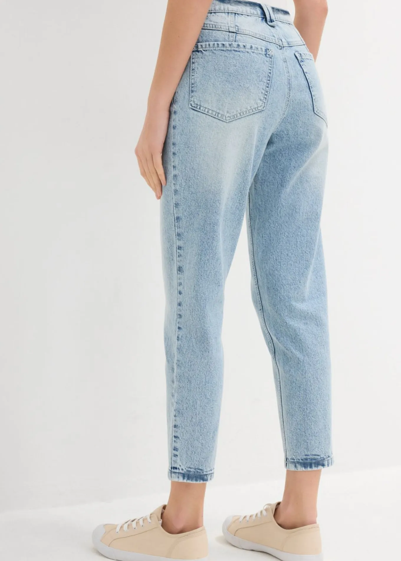 Vaqueros mom, high waist, low stretch, cropped