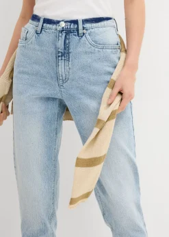 Vaqueros mom, high waist, low stretch, cropped