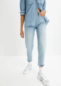 Vaqueros mom, high waist, low stretch, cropped