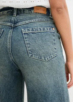 Vaqueros poco elásticos de pernera ancha y talle alto