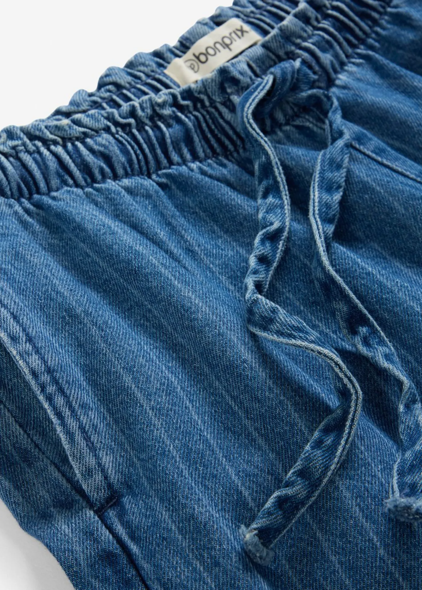 Vaqueros pull on, wide leg en algodón