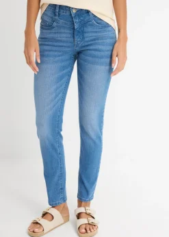 Vaqueros skinny con corte cropped y talle alto