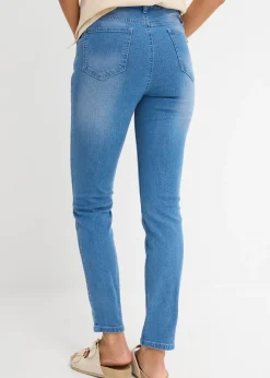 Vaqueros skinny con corte cropped y talle alto