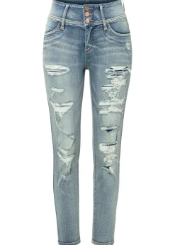 Vaqueros skinny, high waist, elásticos